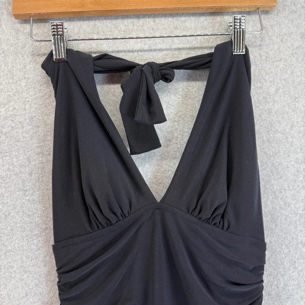 Magic Suit Yvonne Halter One Piece Swimsuit Swim Dress Black Womens Size 10 - 12